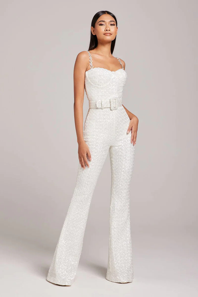 Radiant Elegance Polyester Jumpsuit