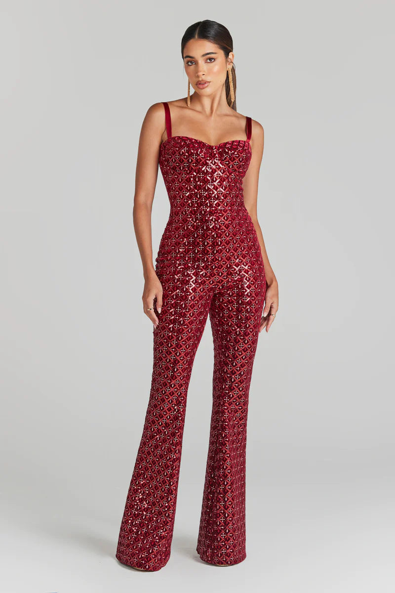 Radiant Elegance Polyester Jumpsuit