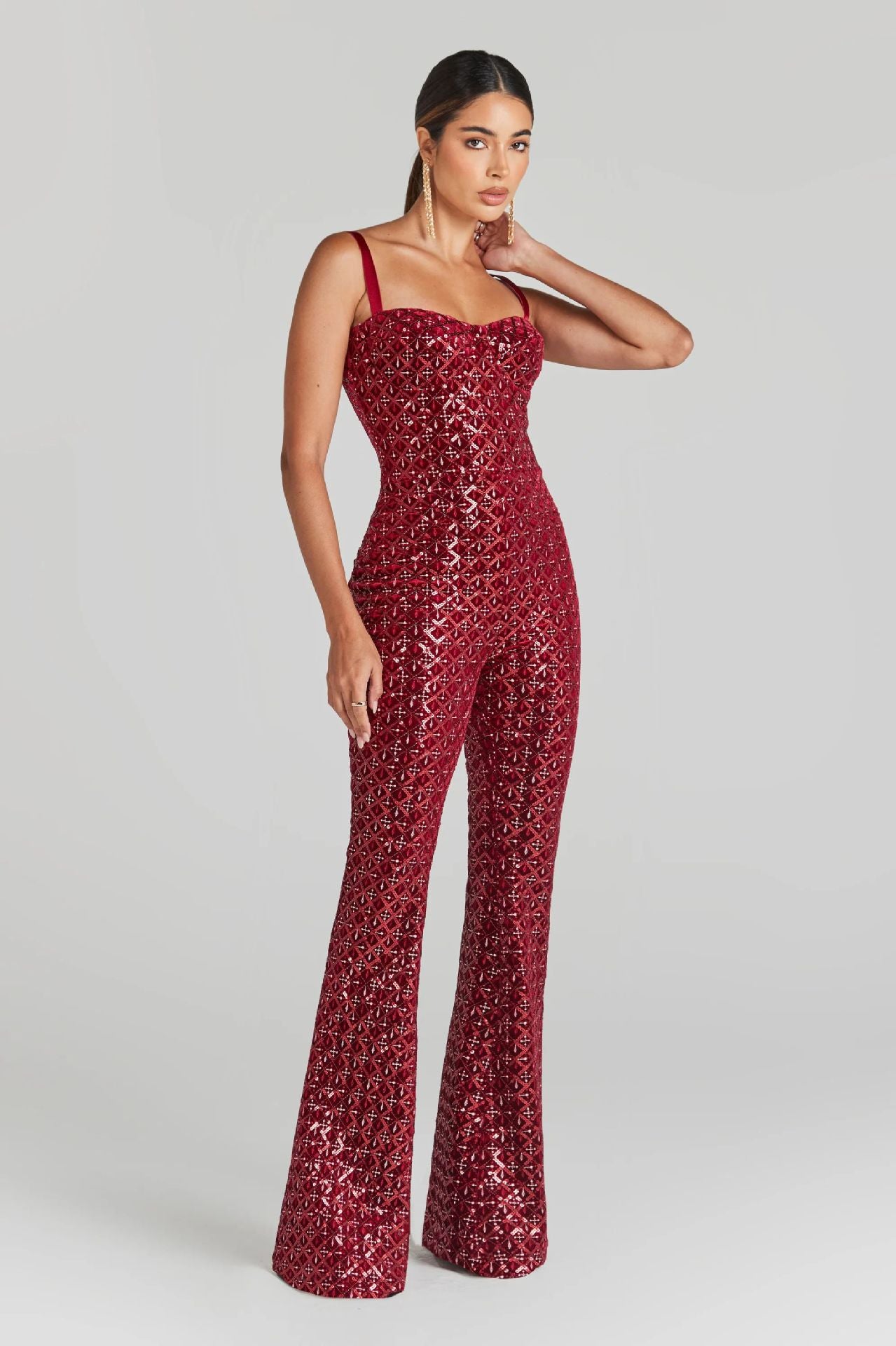 Radiant Elegance Polyester Jumpsuit