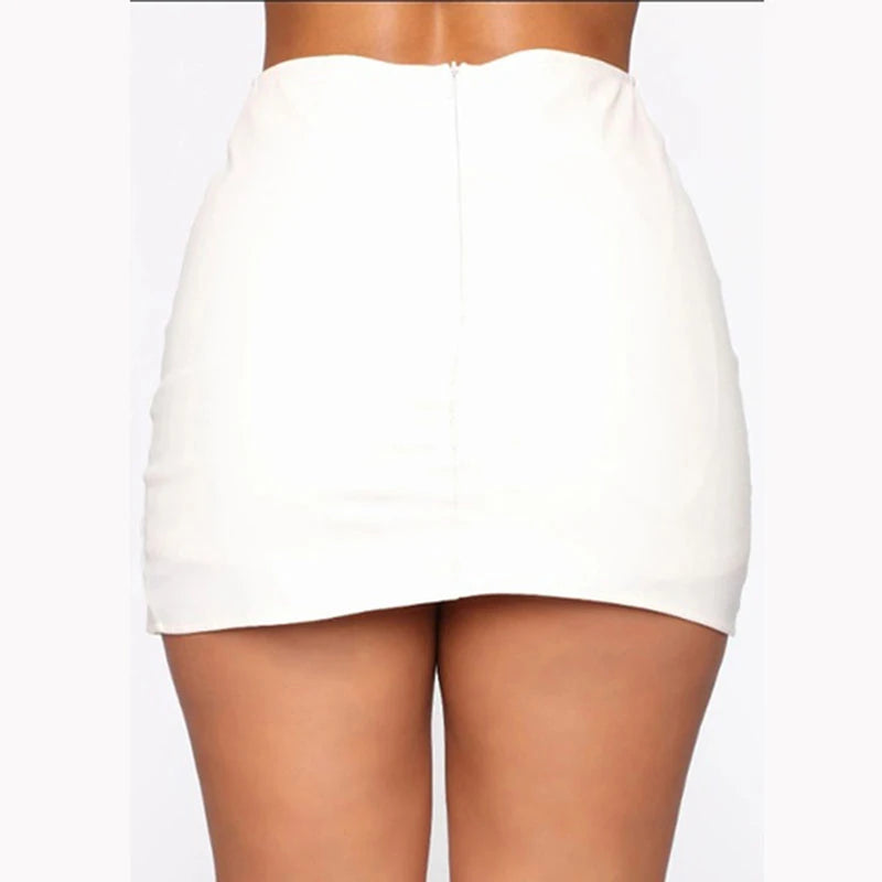 Retro Chic: 2021 Summer Front Split Mini Skirt