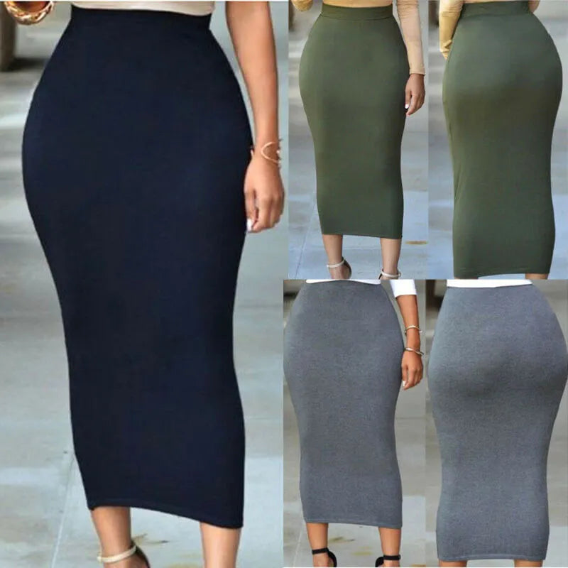 Simply Chic: 2019 Autumn Midi Bodycon Skirt