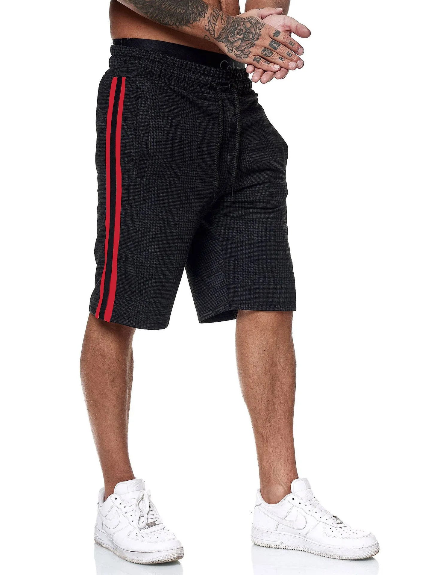 StripeEase Drawstring Shorts