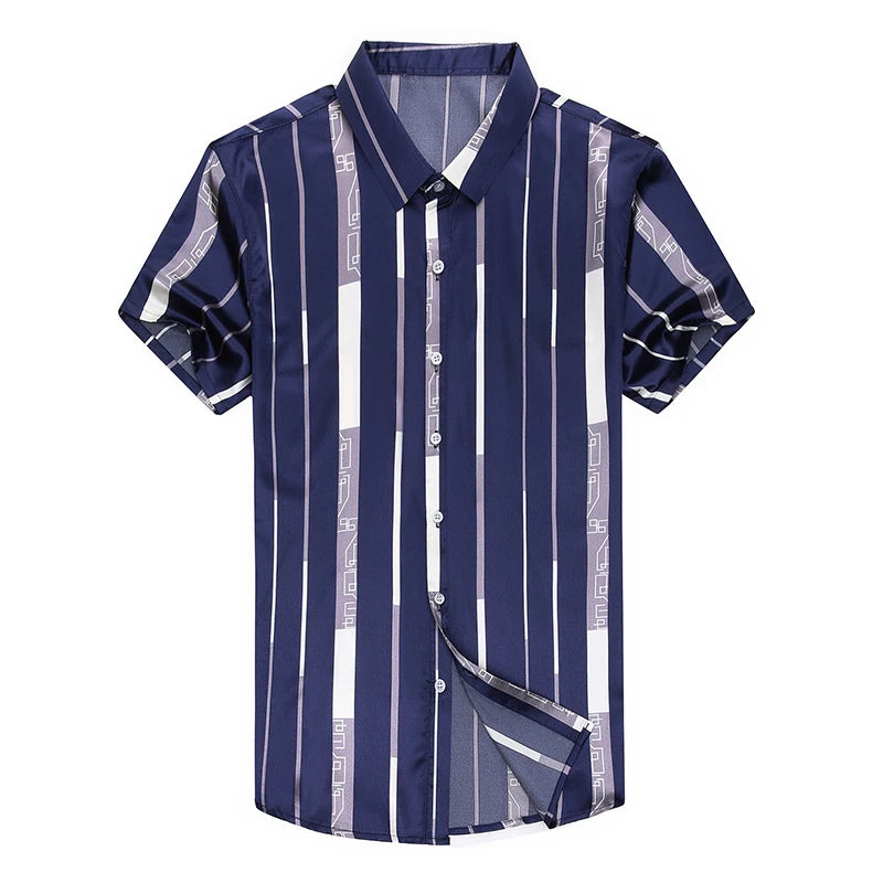 Striped Silk Casual Shirt