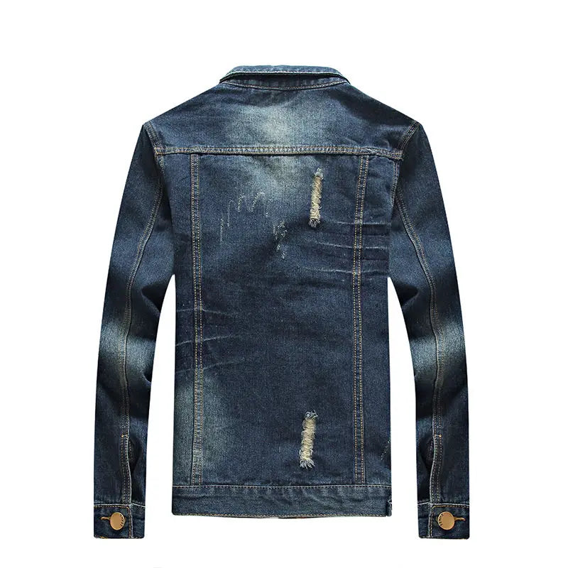 Men's Vintage Ripped Jean Jacket