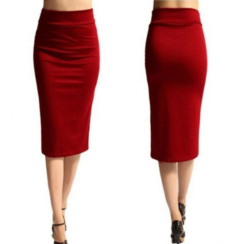 Sleek Office Chic: 2023 Mini Bodycon Pencil Skirt - AQ801944