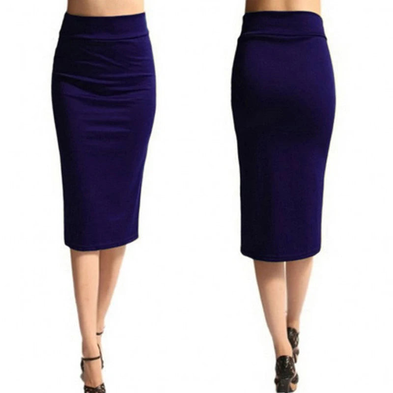 Sleek Office Chic: 2023 Mini Bodycon Pencil Skirt - AQ801944