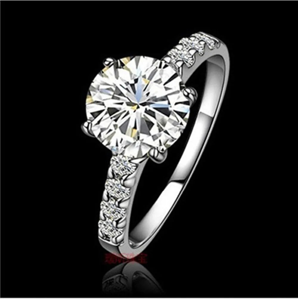 Timeless Elegance: 18K White Gold 1Ct Moissanite Wedding Ring