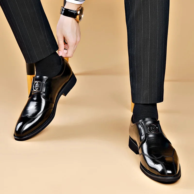 Patent Leather Brogue Oxfords Shoes