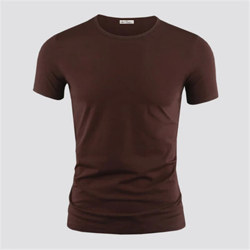 Pure Color V-Neck Men's T-Shirt