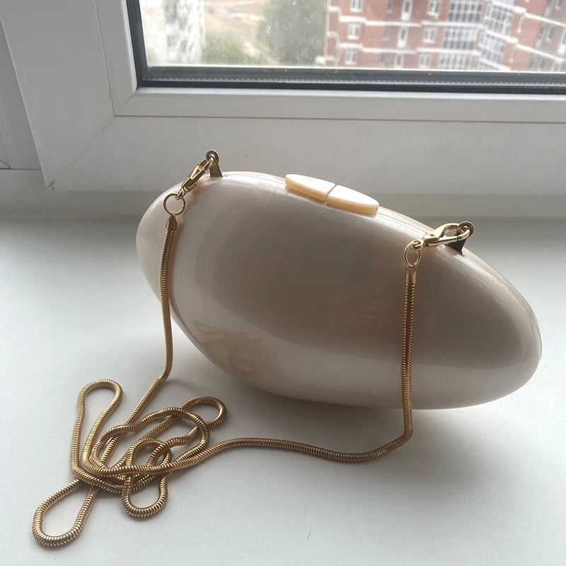 Pearl Acrylic Designer Clutch 2024