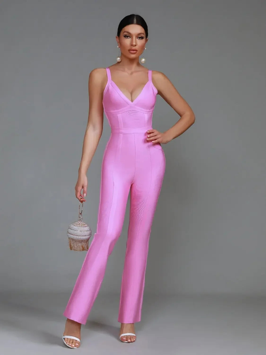 Blush Elegance Ribbed Jumpsuit