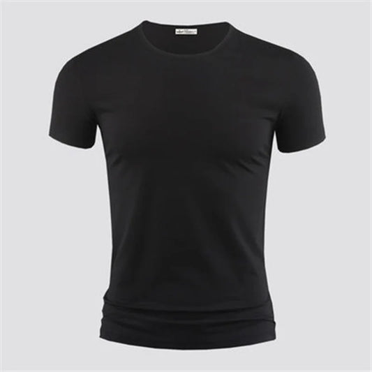 Pure Color V-Neck Men's T-Shirt