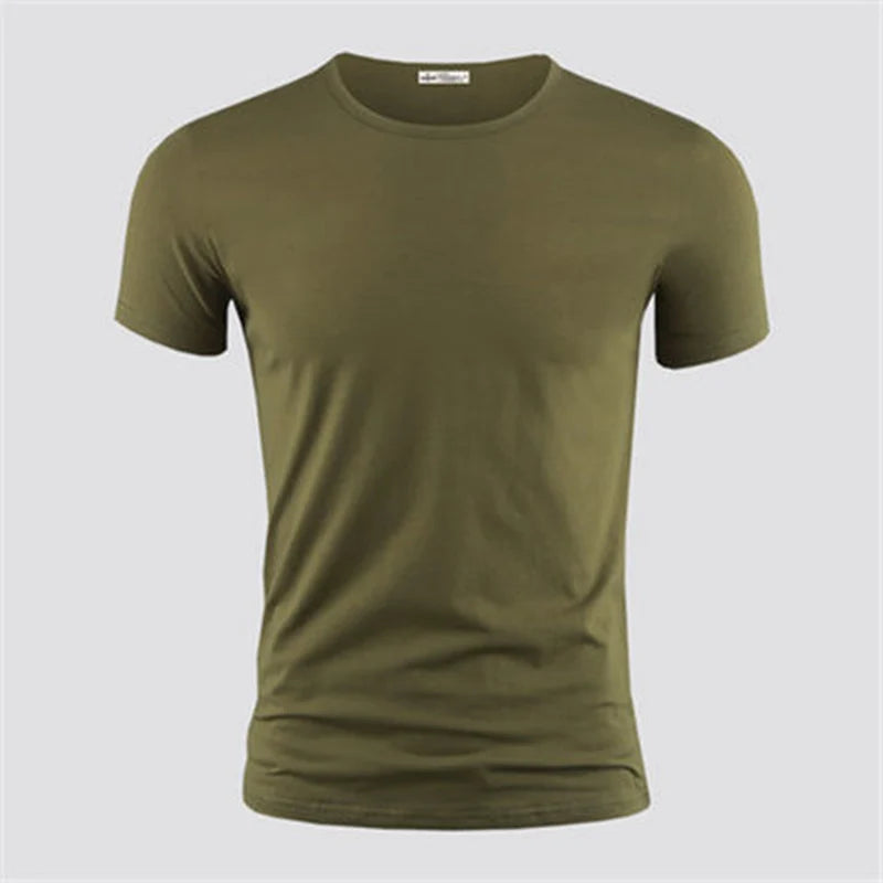 Pure Color V-Neck Men's T-Shirt