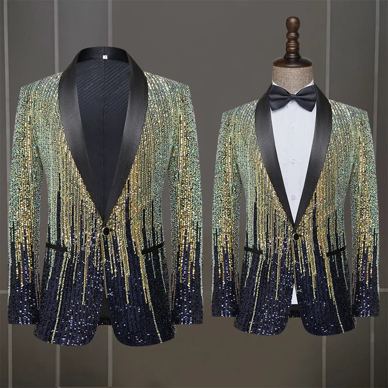 Meteor Gradient Sequins Blazer