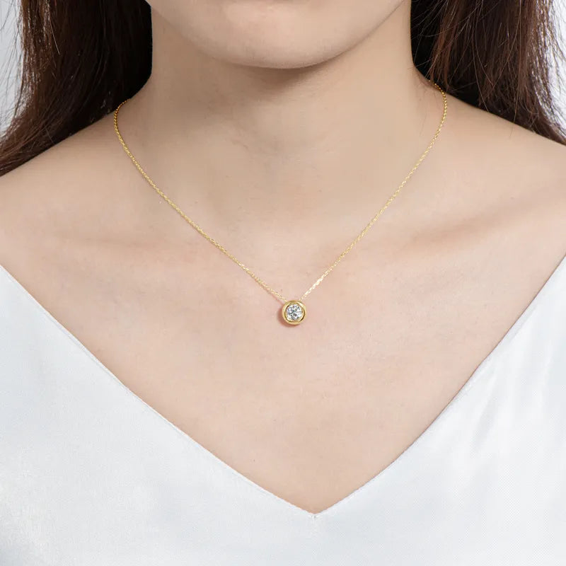 Ethereal Brilliance Moissanite Pendant Necklace