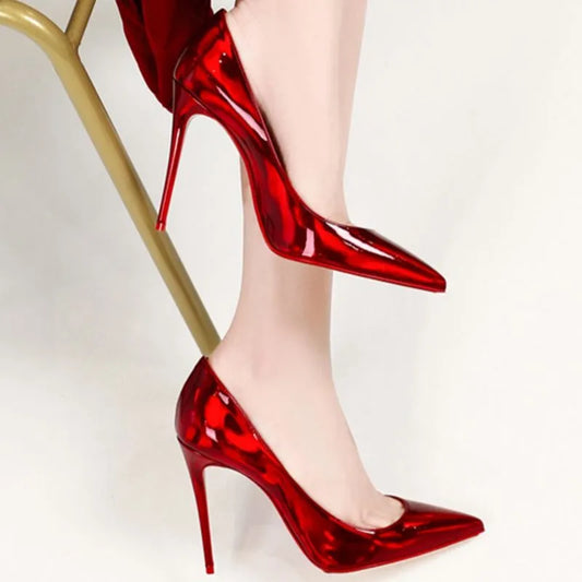 Genuine Leather Red Bottom Classic Heels