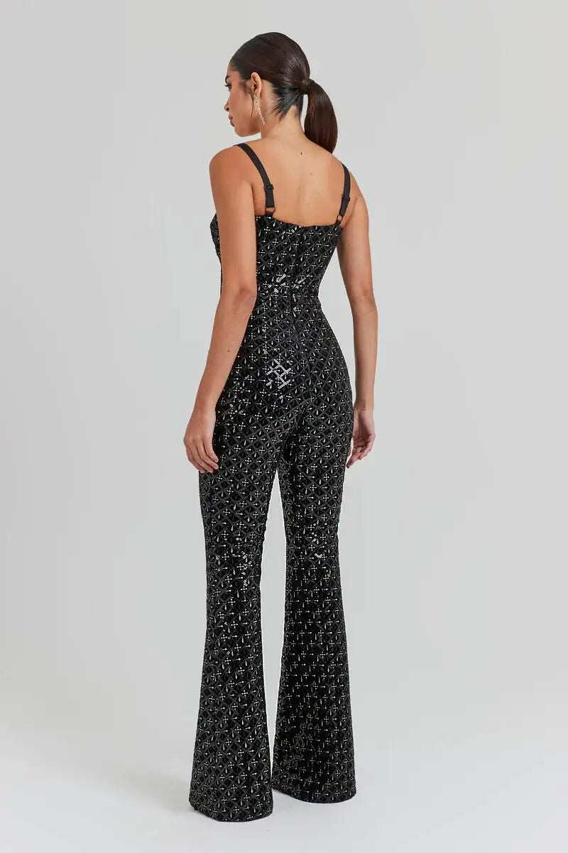 Starlit Allure Sequin Bodycon Jumpsuit