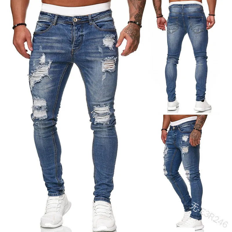 RetroFlex Ripped Denim