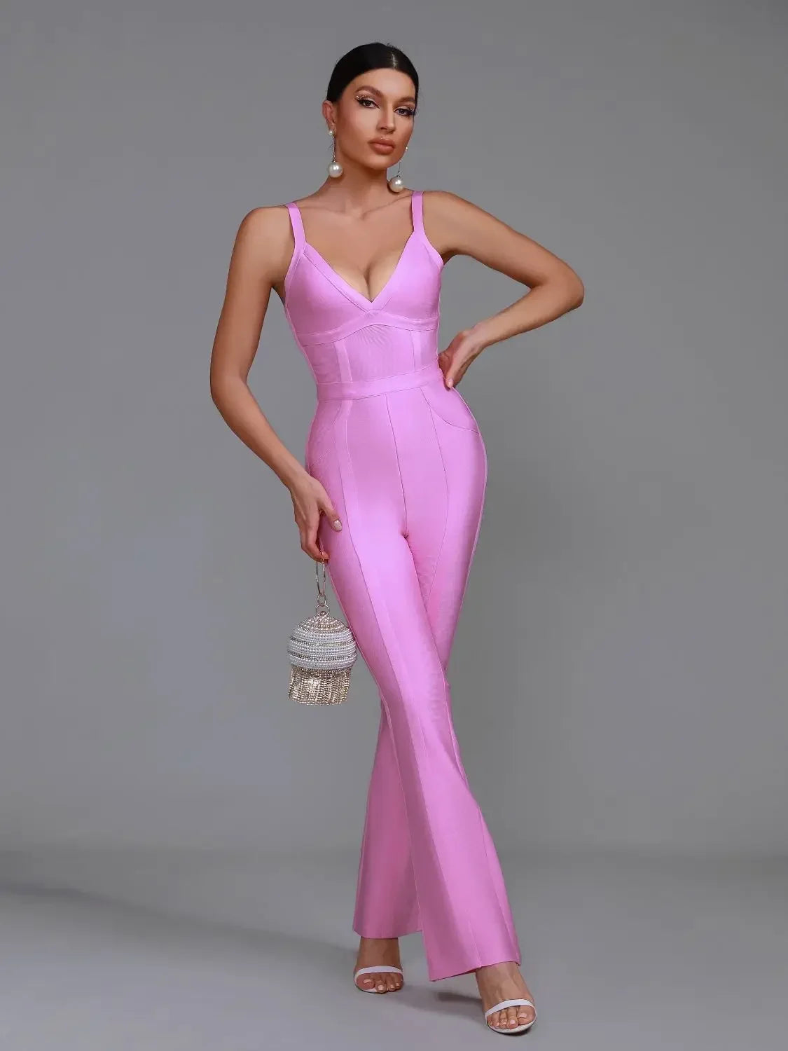 Blush Elegance Ribbed Jumpsuit