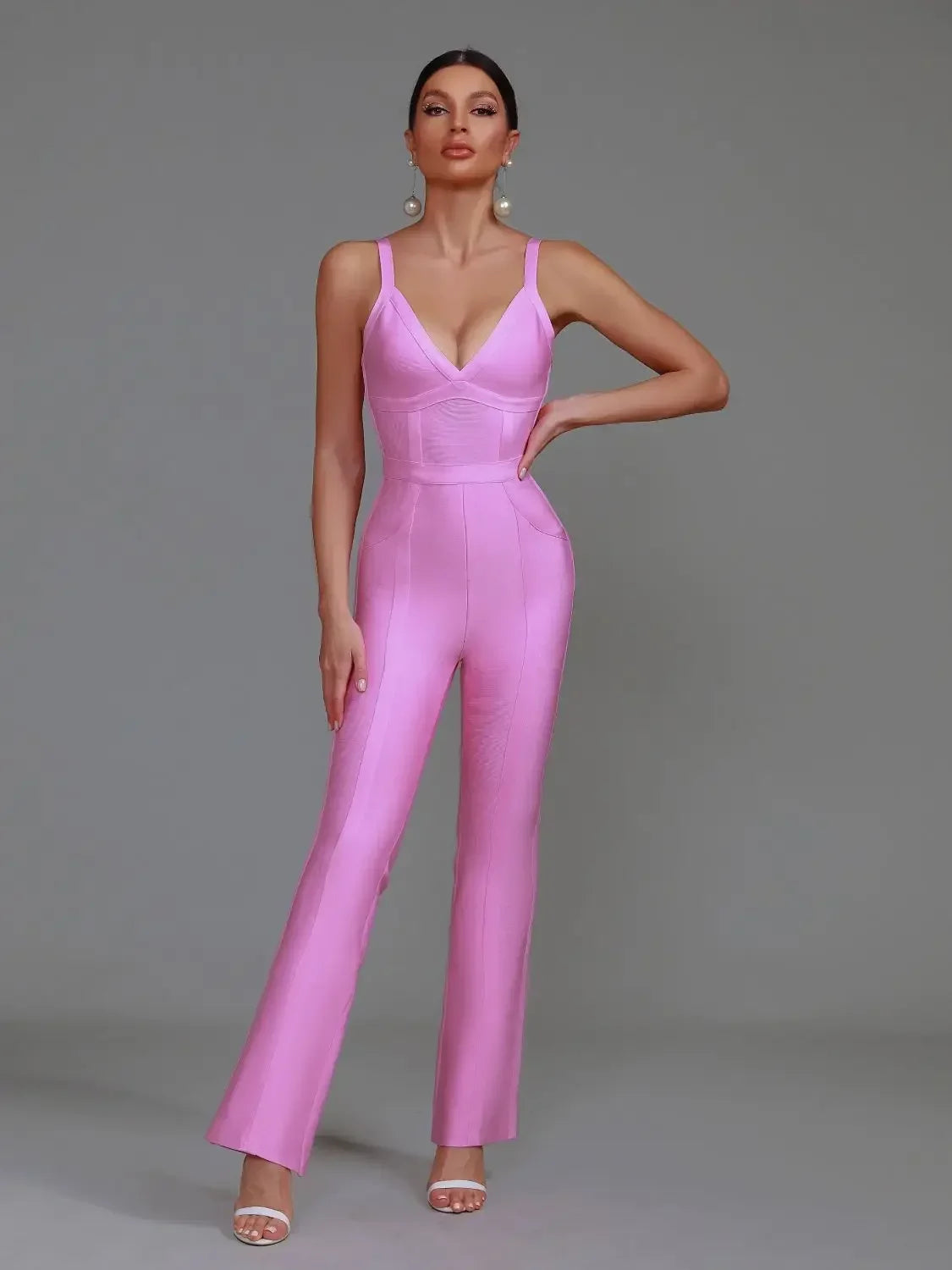 Blush Elegance Ribbed Jumpsuit