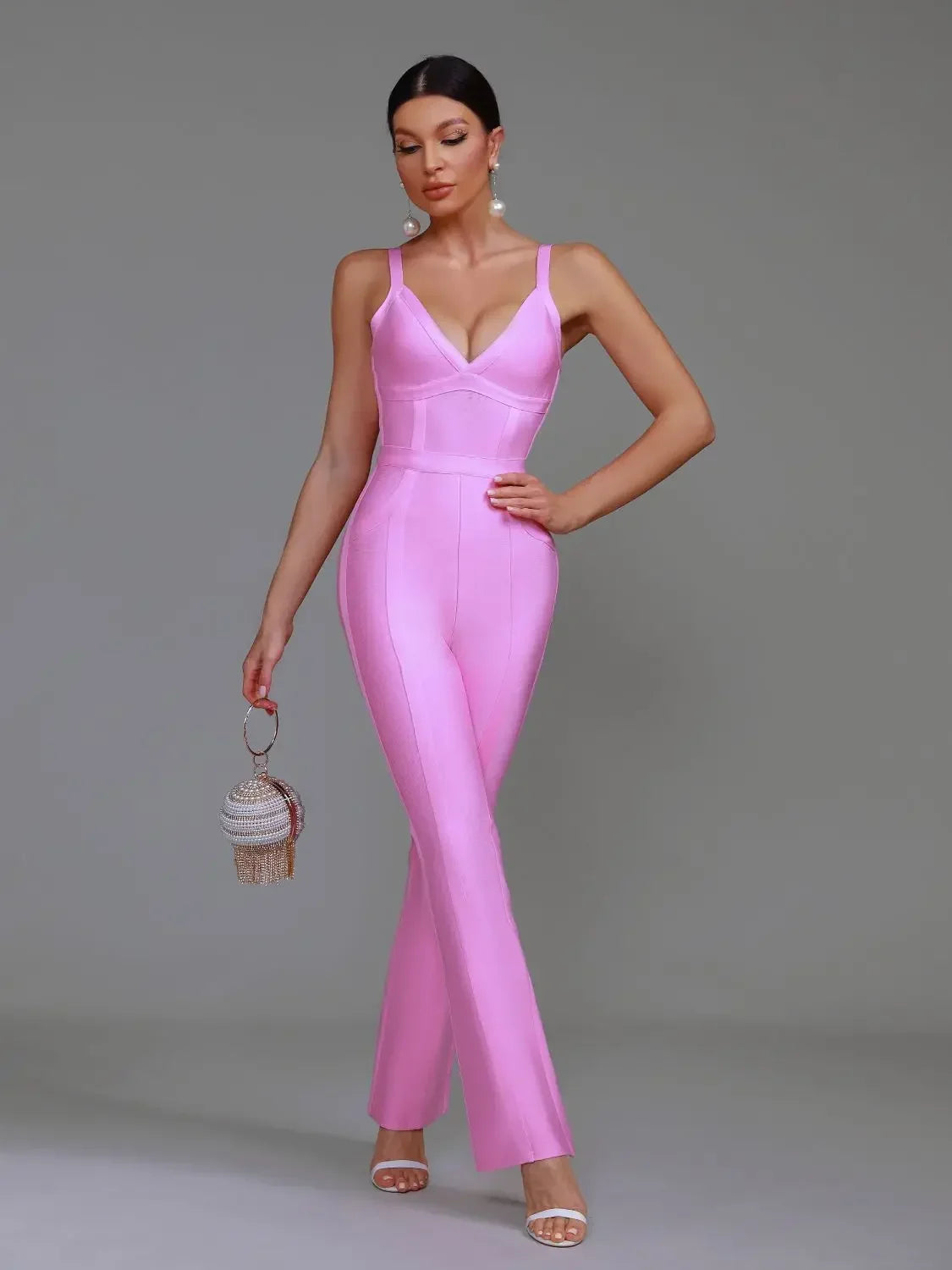 Blush Elegance Ribbed Jumpsuit