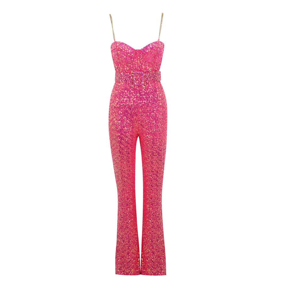 Radiant Elegance Polyester Jumpsuit