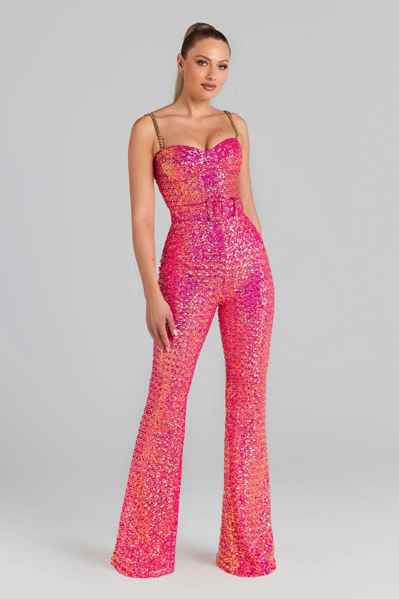 Radiant Elegance Polyester Jumpsuit